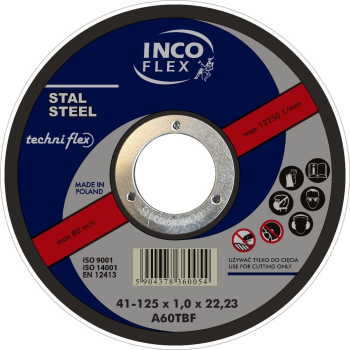 Tarcza INCOFLEX 125X2.5 Płaska