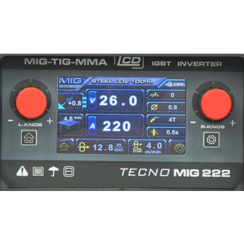 IDEAL TECNOMIG 222 LCD MIG/TIG/MMA SYNERGIC VRD ALU
