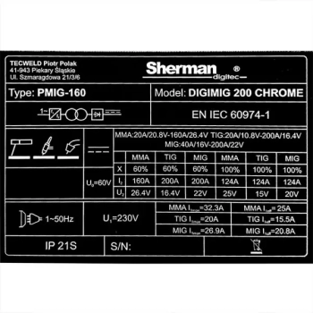 Sherman DIGIMIG 200 CHROME