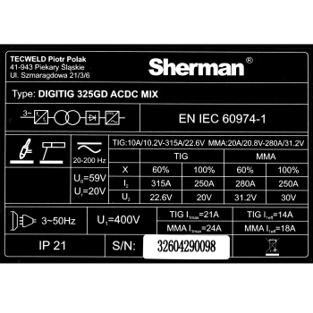 SHERMAN DIGITIG 325GD ACDC MIX