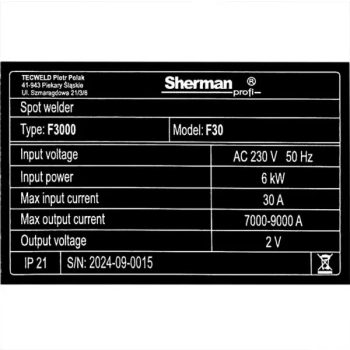 Sherman Spot Welder F30 230V