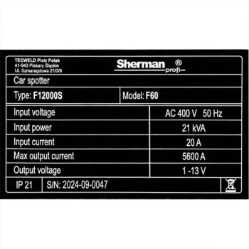 Sherman Car Spotter F60 400V